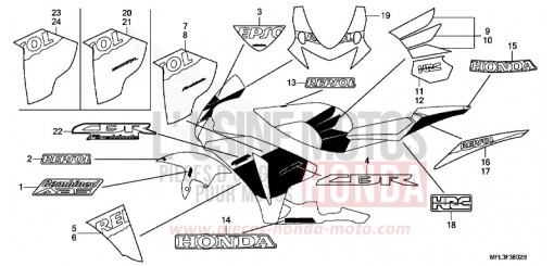 STRISCIA/MARCHIO (3) CBR1000RR9 di 2009